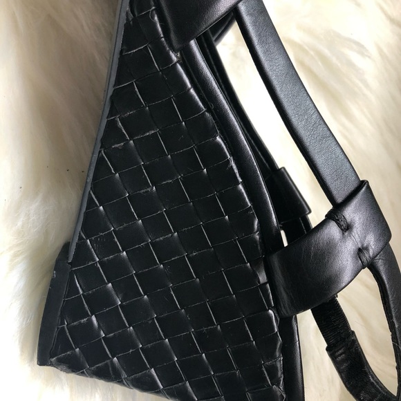 Franco sarto wedge sandal. Basket weave heel. Size 8. Black. - Picture 8 of 12